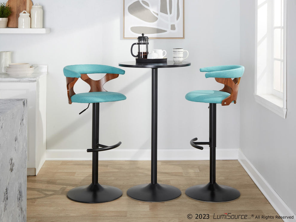 Gardenia Adjustable Barstool - Set of 2 By LumiSource - BS-GARDFB-RT2 BKWLCHAR2 | Bar Stools | Modishstore - 29