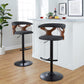 Gardenia Adjustable Barstool - Set of 2 By LumiSource - BS-GARDFB-RT2 BKWLCHAR2 | Bar Stools | Modishstore - 3