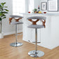 Gardenia Adjustable Barstool - Set of 2 By LumiSource - BS-GARDFB-RT2 BKWLCHAR2 | Bar Stools | Modishstore - 14