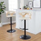Gardenia Adjustable Barstool - Set of 2 By LumiSource - BS-GARDPU-RT2 BKNACR2 | Bar Stools | Modishstore - 4