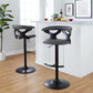 Gardenia Adjustable Barstool - Set of 2 By LumiSource - BS-GARDPU-RT2 BKBKGY2 | Bar Stools | Modishstore - 3