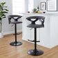 Gardenia Adjustable Barstool - Set of 2 By LumiSource - BS-GARDPU-RT2 BKBKGY2 | Bar Stools | Modishstore - 4