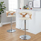 Gardenia Adjustable Barstool - Set of 2 By LumiSource - BS-GARDPU-RT2 CHRNACR2 | Bar Stools | Modishstore - 33