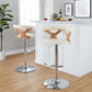Gardenia Adjustable Barstool - Set of 2 By LumiSource - BS-GARDPU-RT2 CHRNACR2 | Bar Stools | Modishstore - 34