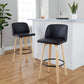 Toriano 30" Fixed-Height Barstool - Set of 2 By LumiSource - B30-TRNOPU-GRTZQ2 LGYBK2 | Bar Stools | Modishstore - 31