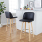 Toriano 30" Fixed-Height Barstool - Set of 2 By LumiSource - B30-TRNOPU-GRTZR2 NABK2 | Bar Stools | Modishstore - 2