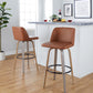 Toriano 30" Fixed-Height Barstool - Set of 2 By LumiSource - B30-TRNOPU-GRTZQ2 LGYBK2 | Bar Stools | Modishstore - 11