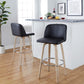 Toriano 30" Fixed-Height Barstool - Set of 2 By LumiSource - B30-TRNOPU-GRTZR2 WWBK2 | Bar Stools | Modishstore - 3
