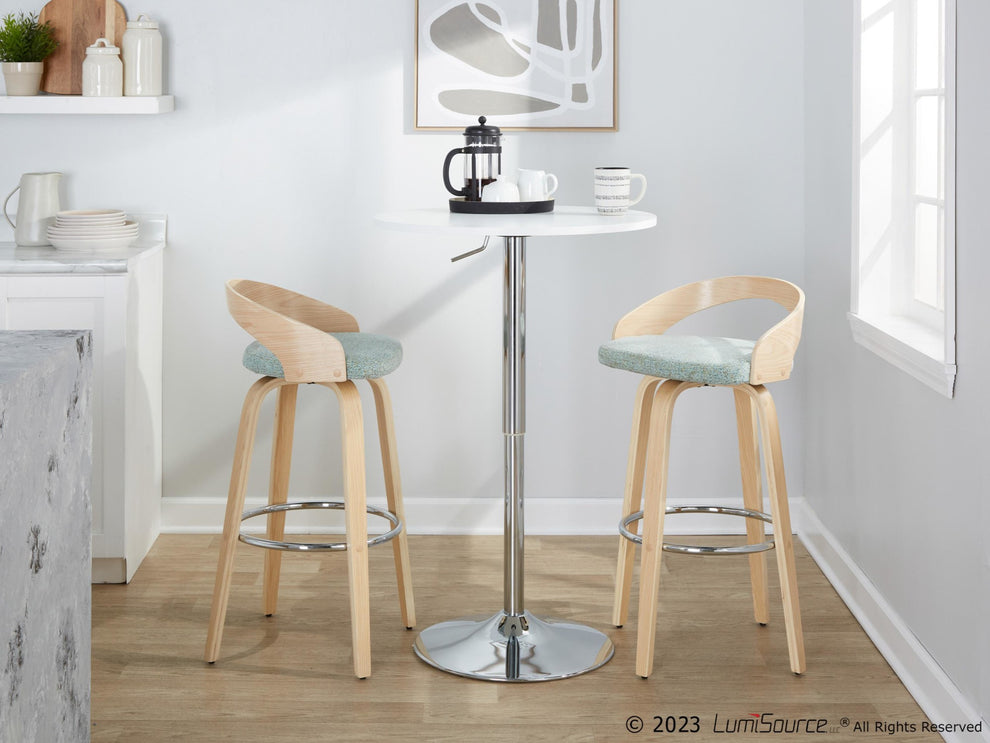 Grotto 30" Fixed-Height Barstool - Set of 2 By LumiSource - B30-GROTTOFB-GRTZR2 NANALGN2 | Bar Stools | Modishstore - 4