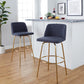 Toriano 30" Fixed-Height Barstool - Set of 2 By LumiSource - B30-TRNOFB-CLARZG2 AUBU2 | Bar Stools | Modishstore