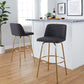 Toriano 30" Fixed-Height Barstool - Set of 2 By LumiSource - B30-TRNOFB-CLARZG2 AUBU2 | Bar Stools | Modishstore - 12