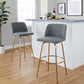 Toriano 30" Fixed-Height Barstool - Set of 2 By LumiSource - B30-TRNOFB-CLARZG2 AUBU2 | Bar Stools | Modishstore - 21