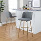 Toriano 30" Fixed-Height Barstool - Set of 2 By LumiSource - B30-TRNOFB-CLARZG2 AUBU2 | Bar Stools | Modishstore - 22