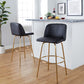 Toriano 30" Fixed-Height Barstool - Set of 2 By LumiSource - B30-TRNOFB-CLARZG2 AUBU2 | Bar Stools | Modishstore - 31