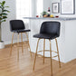 Toriano 30" Fixed-Height Barstool - Set of 2 By LumiSource - B30-TRNOFB-CLARZG2 AUBU2 | Bar Stools | Modishstore - 32