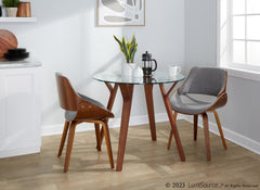 Folia Round Fabrizzi Dining Set - 3 Piece By LumiSource - DS3-FOLIARNDWLCL+2FBZZWLGY