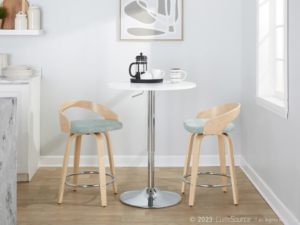 Grotto 24" Fixed-Height Counter Stool - Set of 2 By LumiSource - B24-GROTTOFB-GRTZR2 NANALGN2 | Counter Stools | Modishstore - 3