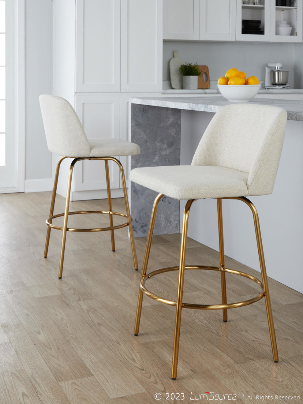 Toriano 26" Fixed-Height Counter Stool - Set of 2 By LumiSource - B26-TRNOFB-CLARZG2 AUBU2 | Counter Stools | Modishstore - 27
