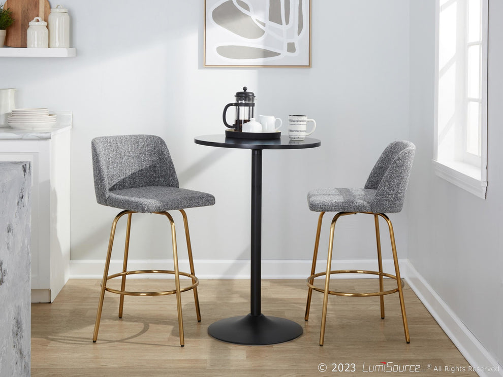 Toriano 26" Fixed-Height Counter Stool - Set of 2 By LumiSource - B26-TRNOFB-CLARZG2 AUBU2 | Counter Stools | Modishstore - 40
