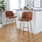 Toriano 30" Fixed-Height Barstool - Set of 2 By LumiSource - B30-TRNOPU-CLARZG2 AUCAM2 | Bar Stools | Modishstore - 2