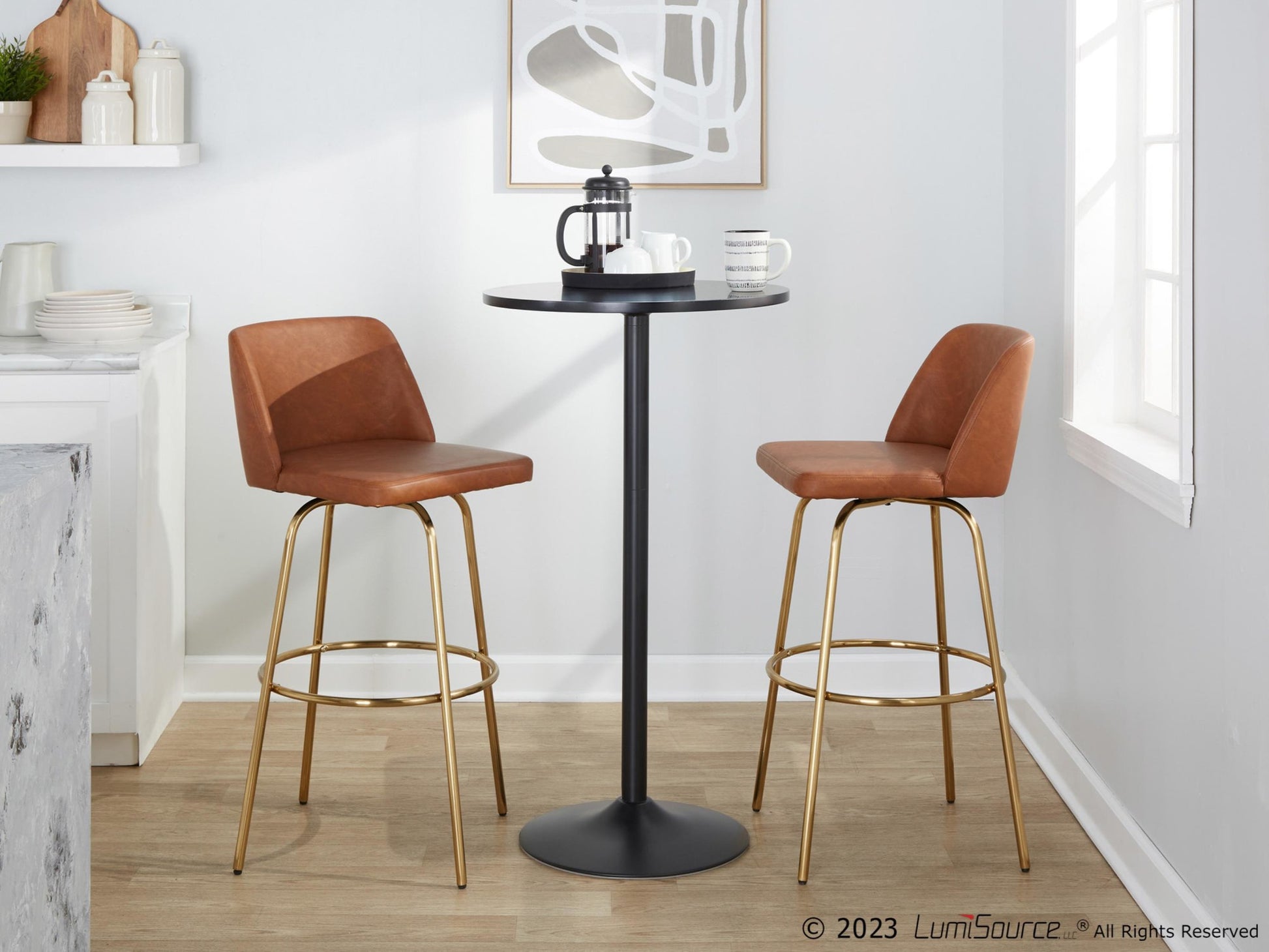 Toriano 30" Fixed-Height Barstool - Set of 2 By LumiSource - B30-TRNOPU-CLARZG2 AUCAM2 | Bar Stools | Modishstore - 4