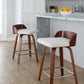 Maya 24" Fixed-Height Counter Stool - Set of 2 By LumiSource - B24-MAYAFB-GRTZS2 WLWLCHAR2 | Counter Stools | Modishstore - 12