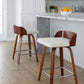 Maya 24" Fixed-Height Counter Stool - Set of 2 By LumiSource - B24-MAYAFB-GRTZS2 WLWLCHAR2 | Counter Stools | Modishstore - 13