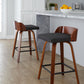 Maya 26" Fixed-Height Counter Stool - Set of 2 By LumiSource - B26-MAYAFB-GRTZX2 WLWLCHAR2 | Counter Stools | Modishstore - 2