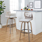 Folia 30" Fixed-Height Barstool - Set of 2 By LumiSource - B30-FOLIAFB-GRTZQ2 LGYLGYLGY2 | Bar Stools | Modishstore