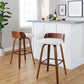 Maya 30" Fixed-Height Barstool - Set of 2 By LumiSource - B30-MAYAFB-GRTZX2 WLWLCHAR2 | Bar Stools | Modishstore - 13