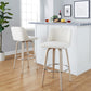Toriano 30" Fixed-Height Barstool - Set of 2 By LumiSource - B30-TRNOFB-GRTZR2 WWNCR2 | Bar Stools | Modishstore - 2