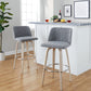 Toriano 30" Fixed-Height Barstool - Set of 2 By LumiSource - B30-TRNOFB-GRTZR2 WWNCR2 | Bar Stools | Modishstore - 11