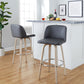 Toriano 30" Fixed-Height Barstool - Set of 2 By LumiSource - B30-TRNOPU-GRTZR2 WWBK2 | Bar Stools | Modishstore - 22
