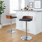 Maya Adjustable Barstool - Set of 2 By LumiSource - BS-MAYAFB-RR2 CHRWLCHAR2 | Bar Stools | Modishstore - 3