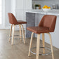 Toriano 24" Fixed-Height Counter Stool - Set of 2 By LumiSource - B24-TRNOPU-GRTZR2 NABK2 | Counter Stools | Modishstore - 11