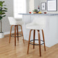 Daniella 30" Fixed-Height Barstool - Set of 2 By LumiSource - B30-DNLAFB-GRTZQ2 BNCR2 | Bar Stools | Modishstore - 12