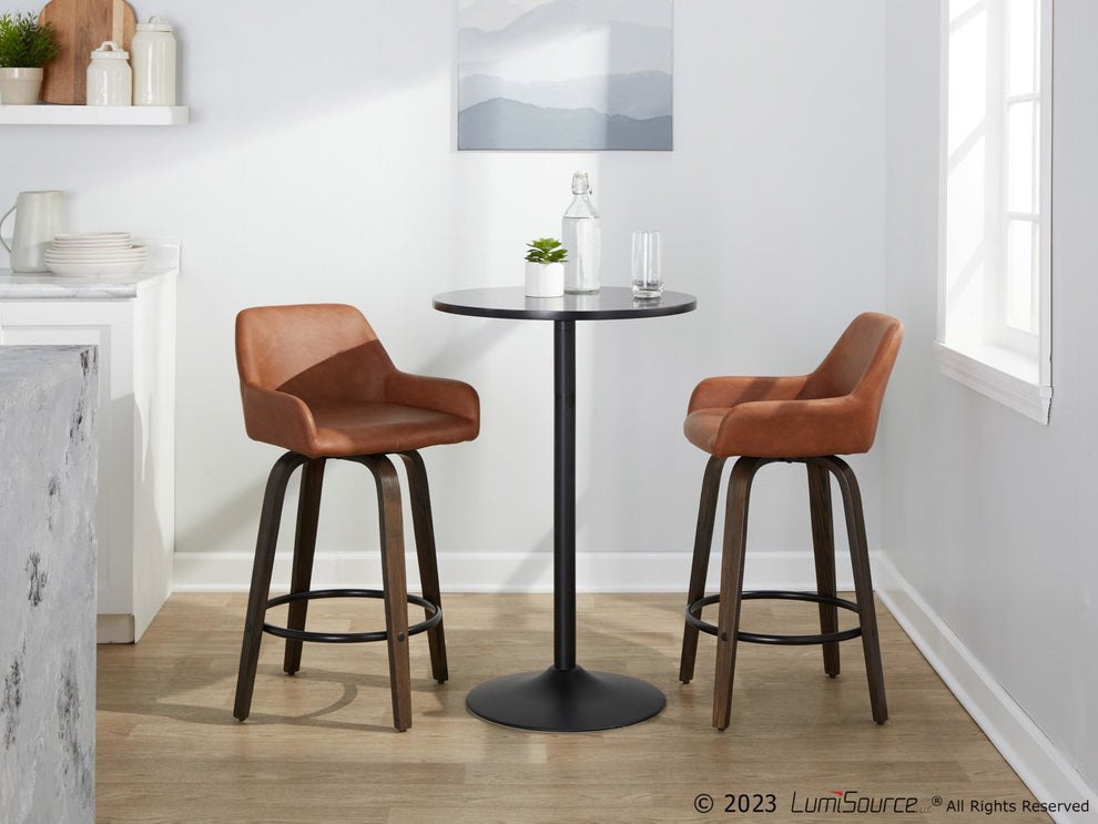 Daniella 26" Fixed-Height Counter Stool - Set of 2 By LumiSource - B26-DNLAPU-GRTZQ2 BNCAM2 | Counter Stools | Modishstore - 3
