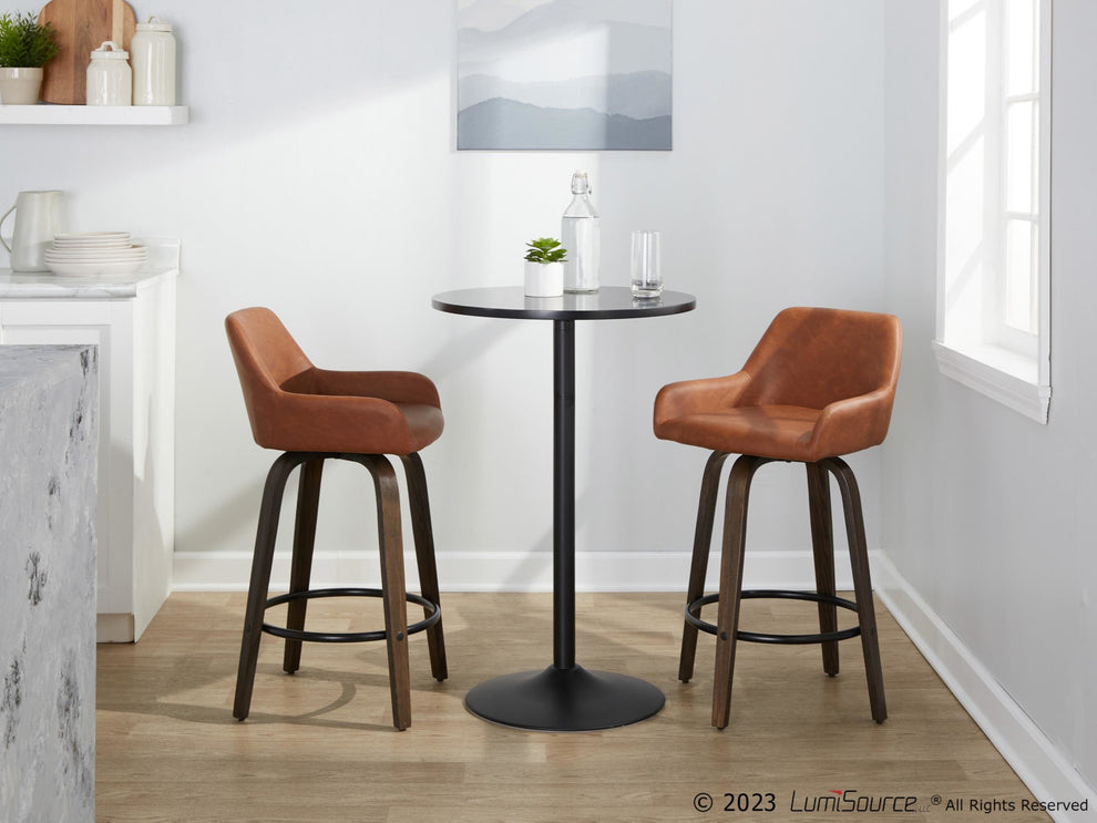 Daniella 26" Fixed-Height Counter Stool - Set of 2 By LumiSource - B26-DNLAPU-GRTZQ2 BNCAM2 | Counter Stools | Modishstore - 4