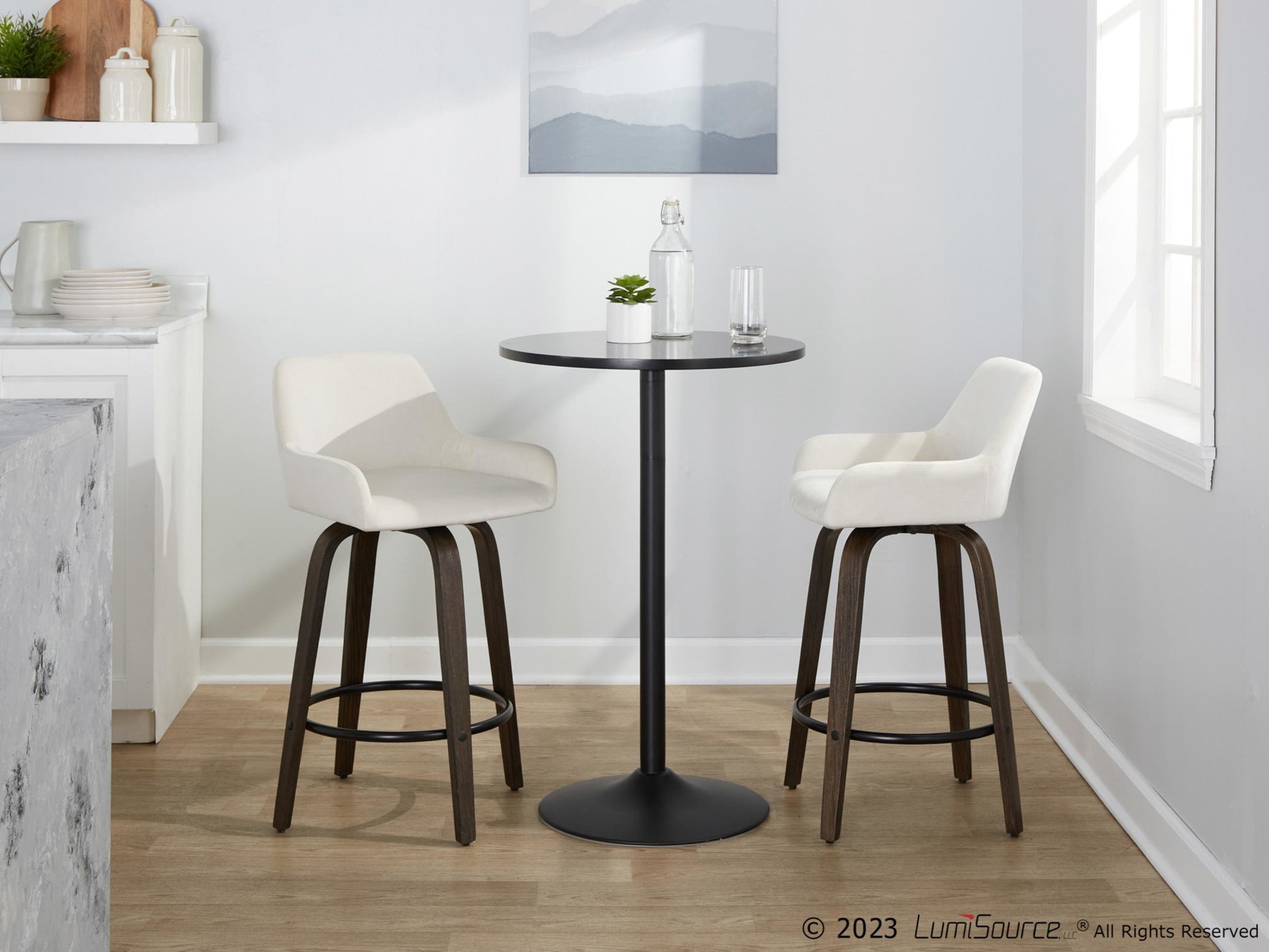 Daniella 26" Fixed-Height Counter Stool - Set of 2 By LumiSource - B26-DNLAV-GRTZQ2 BNBK2 | Counter Stools | Modishstore - 13