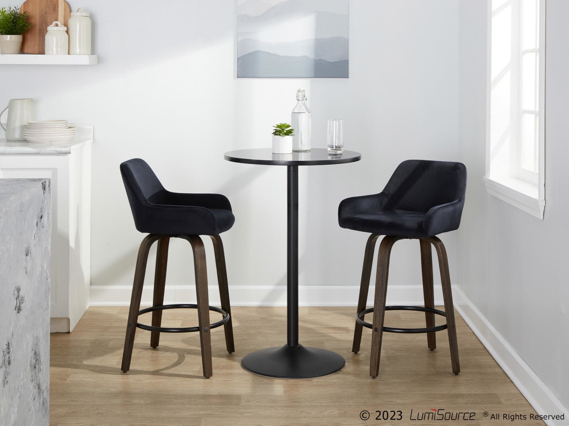 Daniella 26" Fixed-Height Counter Stool - Set of 2 By LumiSource - B26-DNLAV-GRTZQ2 BNBK2 | Counter Stools | Modishstore - 4