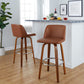 Toriano 30" Fixed-Height Barstool - Set of 2 By LumiSource - B30-TRNOPU-GRTZR2 WLBK2 | Bar Stools | Modishstore - 12