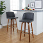 Toriano 30" Fixed-Height Barstool - Set of 2 By LumiSource - B30-TRNOPU-GRTZR2 WLBK2 | Bar Stools | Modishstore - 21