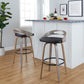 Cassis 30" Fixed-Height Barstool - Set of 2 By LumiSource - B30-CASSISPU-GRTZQ2 LGYLGYBK2 | Bar Stools | Modishstore - 2