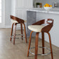 Cassis 24" Fixed-Height Counter Stool - Set of 2 By LumiSource - B24-CASSISPU-GRTZQ2 LGYLGYBK2 | Counter Stools | Modishstore - 34
