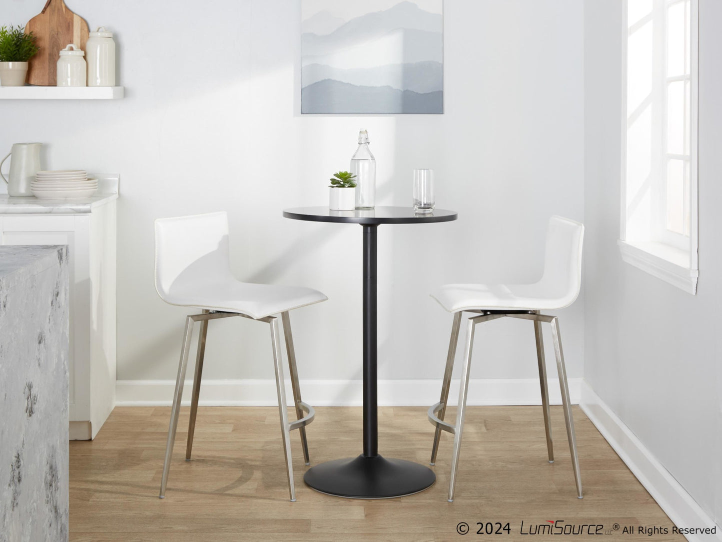 Mara Upholstered 26" Fixed-Height Counter Stool - Set of 2 By LumiSource - B26-MARAUP-MSNZ2 SSW2 | Counter Stools | Modishstore - 3