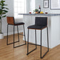 Mason Mara 30" Fixed-Height Barstool - Set of 2 By LumiSource - B30-MASONPU-MARA1 AUWLBK2 | Bar Stools | Modishstore - 9