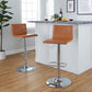 Mara Upholstered Adjustable Barstool - Set of 2 By LumiSource - BS-MARAUPPU-RR2 CHRBK2 | Bar Stools | Modishstore - 14