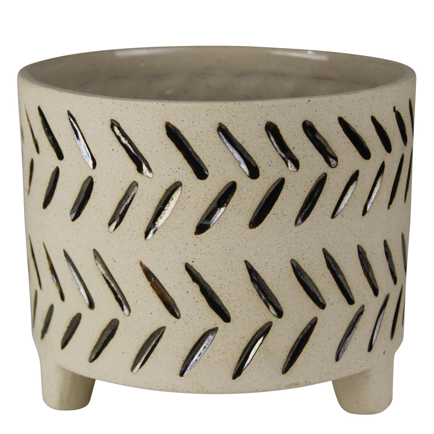 Luther Cachepot, Stoneware - Large Set Of 4 By HomArt | Planters, Troughs & Cachepots | Modishstore - 2