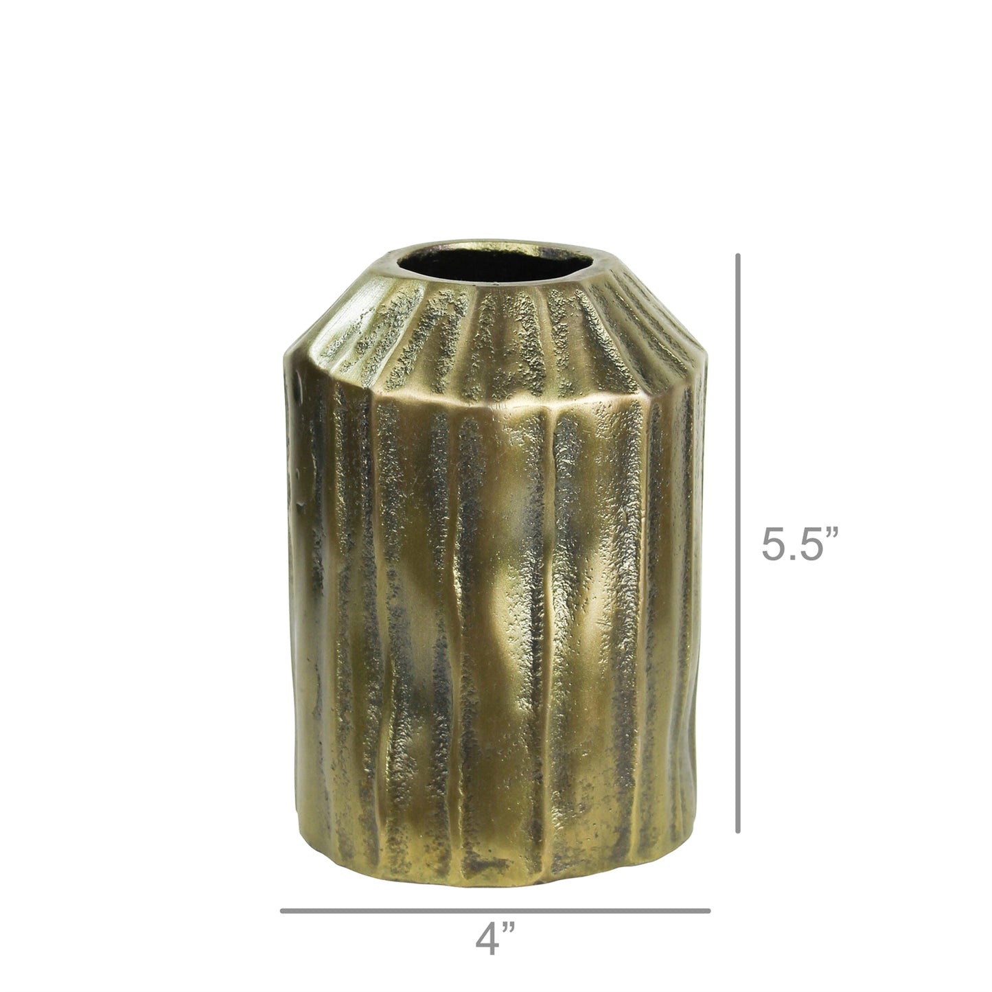 Croft Vase, Brass - Small Set Of 4 By HomArt | Vases | Modishstore - 2