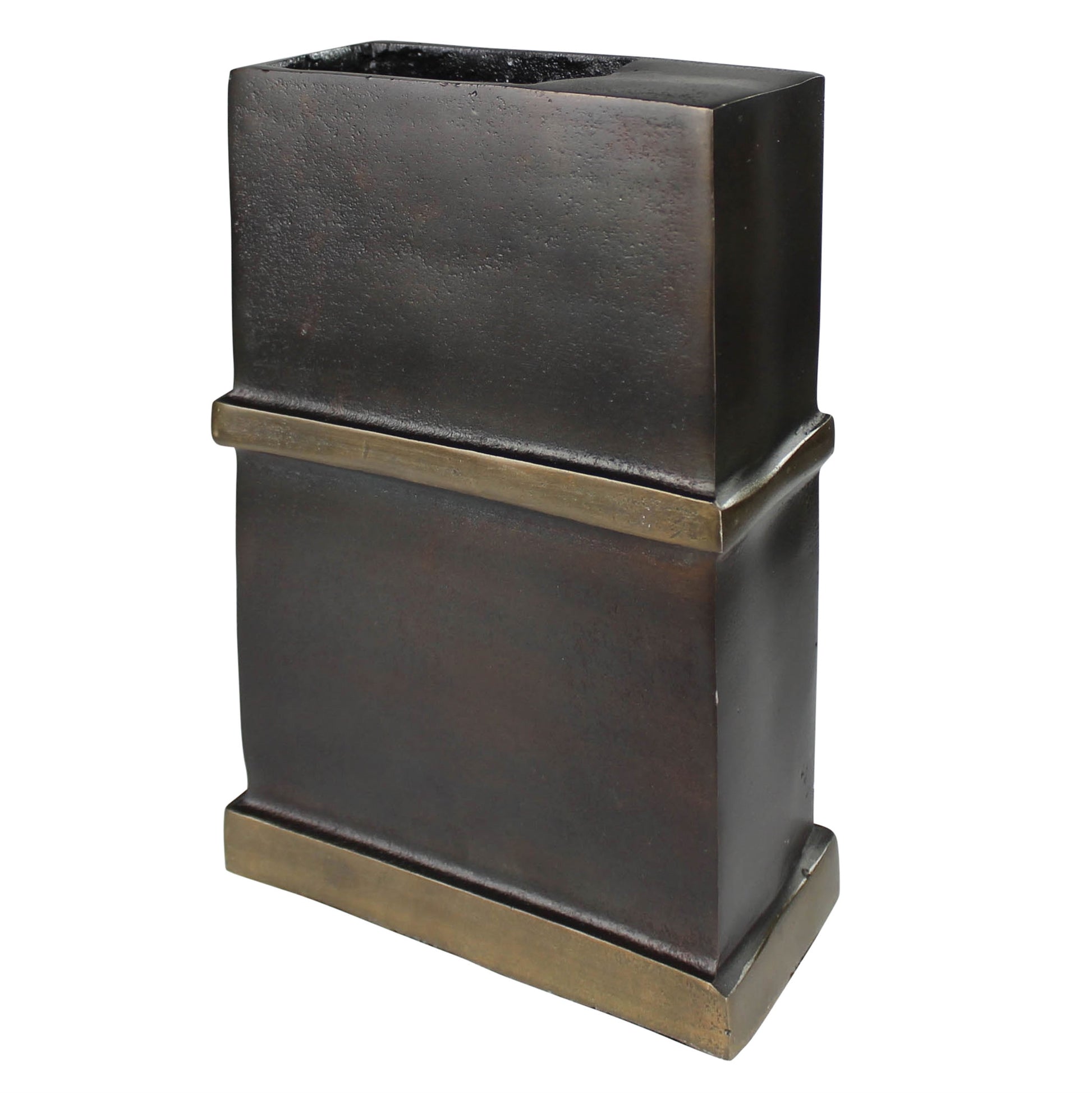 Plaza Vase, Bronze & Brass - Tall By HomArt | Vases | Modishstore - 2